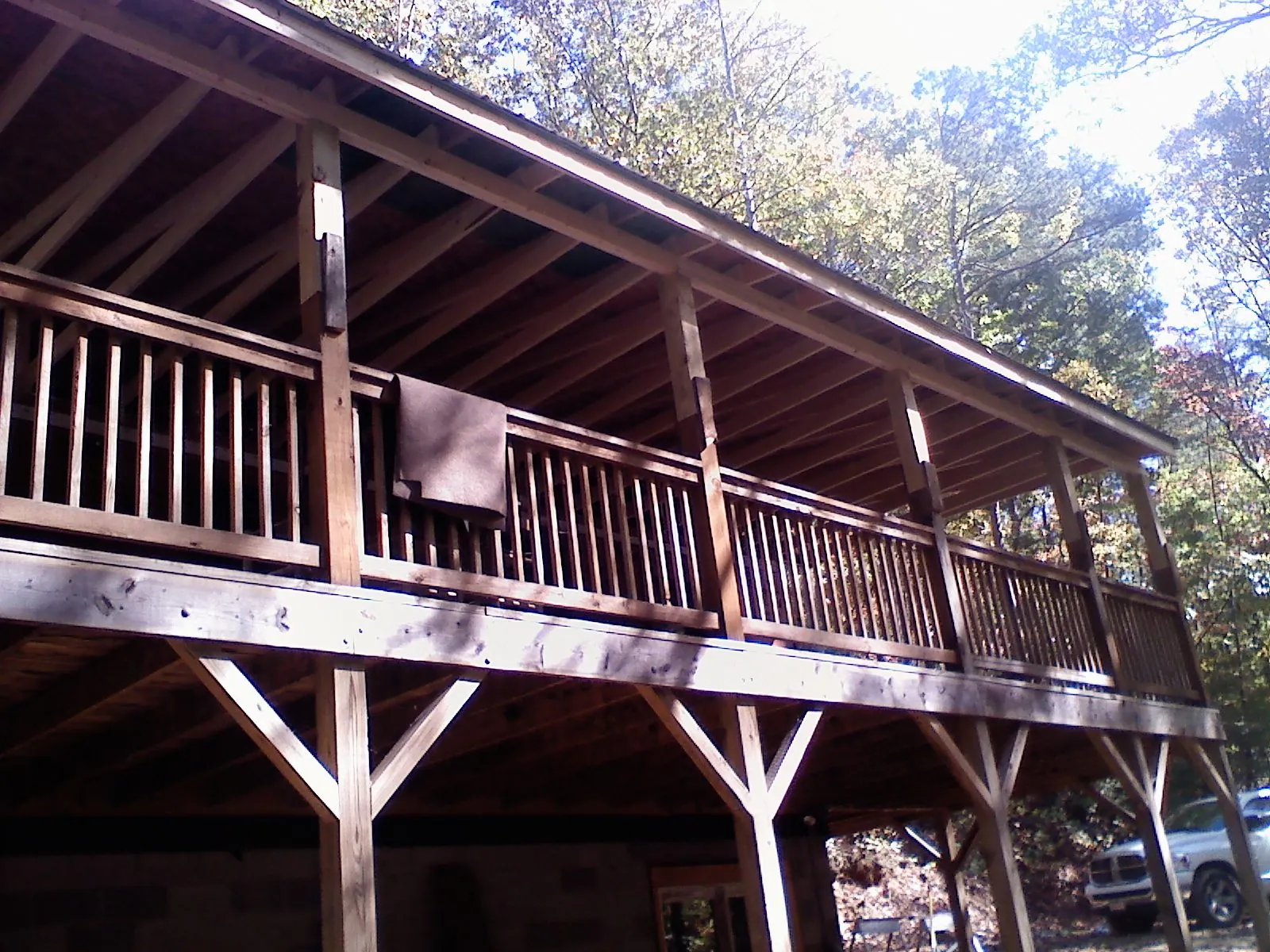 Timber framing under a new elevated porch and deck — Roof Leak Repair in Hallandale by Roofing Brothers